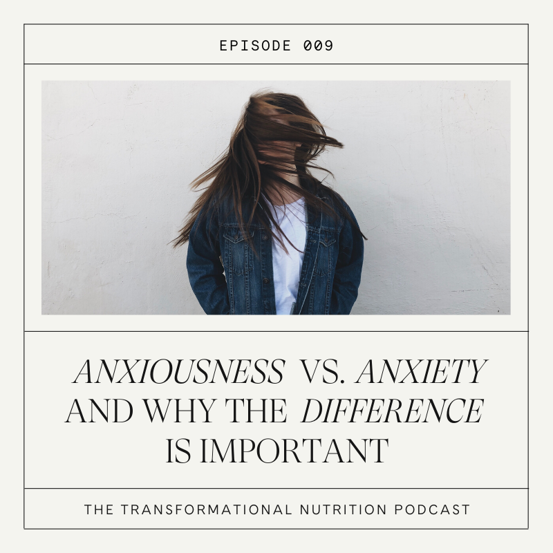 A photo of a girl with her hair in her face to illustrate Episode 009. "Anxiousness vs. Anxiety and Why the Difference is Important"